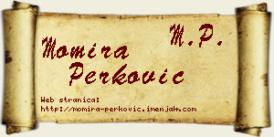 Momira Perković vizit kartica